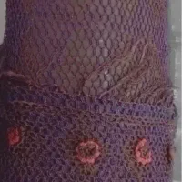 شال ابریشم قهوه ای