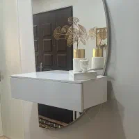 ا آینه نیم دایره بکلایت 180×90 با کنسول درب دار