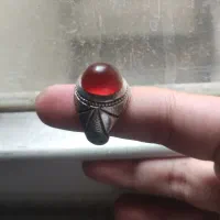 انگشتر نقره ری احمد (با سنگ عقیق تیغ اب)