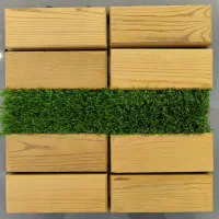 تایل ترکیبی ترمو وود و چمن مصنوعی 30*30|مصالح و تجهیزات ساختمان|اصفهان, تخت فولاد|دیوار