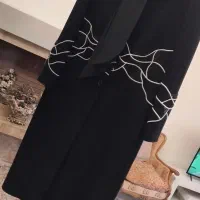مانتو مشکی  کرپ مجلسی کاملا نو سایز ۴۶