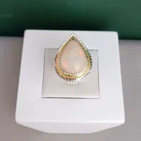 اوپال سفید رکاب دستساز کد ۱۹۶۸|جواهرات|تهران, چوب تراش|دیوار