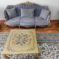 مبل استیل ۹ نفره با ناهار خوری ۶ نفره بسیار زیبا|مبلمان خانگی و میز عسلی|تهران, قلهک|دیوار