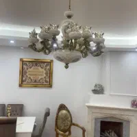 لوستر۸شاخه ۱۶شعله برنز با چینی|لوستر و چراغ آویز|میاندوآب, |دیوار