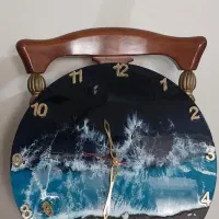 ساعت رزین دیواری طرح دریا|ساعت دیواری و تزئینی|ری, دیلمان|دیوار