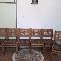 فروشی.تعداد ۶ عدد صندلی چوبی ۶۲۰۰