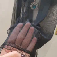 روسری  توری  حاشیه دانتل