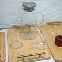 سینی بامبو دستە طلایی