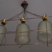 لوستر سه شاخه طلایی