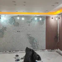 نقاش نقاشی ساختمان پتینه کاری