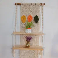 اویز .شلف مکرومه