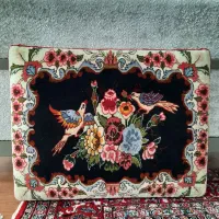 شش عدد پشتی طرح گل و بلبل