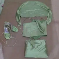 ست کامل لباس مجلسی کارکرده تمیز