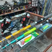 ست چوب وچرخ ماهیگیری ساپا مخصوص اردک ماهی