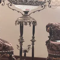 میوه‌خوری پایه‌دار سلطنتی برنجی با کریستال