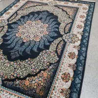 3تخته فرش 9متری  سورمه ای 700شانه کاشان