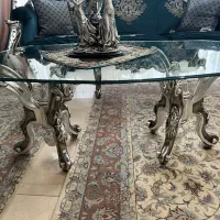 میز جلو مبلی پایه گلدونی به همراه دو عدد عسلی