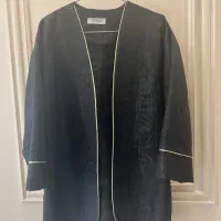 مانتو مشکی ژاکارد