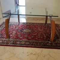 میز شیشه ای ۲ شیشه روی هم