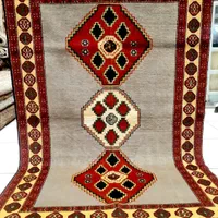 سه متری طرح قشقایی شیراز سبز آبی کف ساده ابریشم|فرش|تهران, حر|دیوار