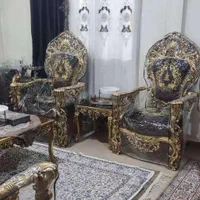 مبل ومیز سلطنتی پنجه شیری چوب راش گرجی ورق طلا|مبلمان خانگی و میز عسلی|تهران, افسریه جنوبی|دیوار