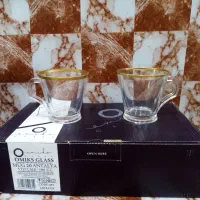 لیوان شیشه ای دسته دار لب طلایی مدل آنتالیا|ظروف سرو و پذیرایی|نجف‌آباد, ریاضی|دیوار