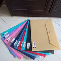 پوشه ضخیم پاپکو اصلی براق و مات دکمه دار پاکت طلق