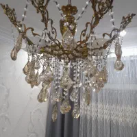 لوستر برنزی۸شاخه|لوستر و چراغ آویز|آبیک, |دیوار