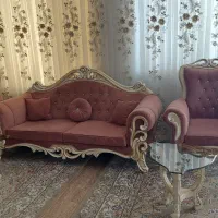 نیم ست راحتی با یک میز|مبلمان خانگی و میز عسلی|قم, زنبیل آباد|دیوار