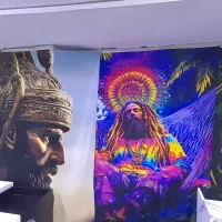 تابلو و بک دراپ (پارچه طرح دار) آرایشگاهی