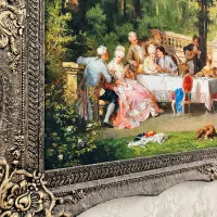 تابلو فرانسوی مخمل ماشینی چوب راش|تابلو، نقاشی، عکس|همدان, |دیوار