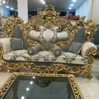 مبل سلطنتی ۹ نفره اعیونی به علاوه جلو مبلی|مبلمان خانگی و میز عسلی|زاهدان, |دیوار