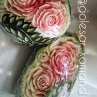 حکاکی هندوانه و کدو یلدایی