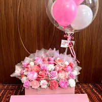 باکس گل شمعی وباکس پول ویژه نوزاد،تولد،هدیه و دختر