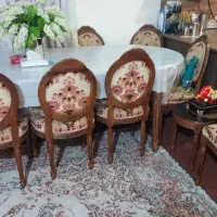مبلمان استیل نه نفره و میز نهار خوری هشت نفره|مبلمان خانگی و میز عسلی|دماوند, دماوند|دیوار