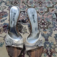 یک عدد صندل مجلسی کرم در حد نو ویک جفت کفش مجلسی|کیف، کفش، کمربند|کرج, عظیمیه|دیوار