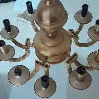 لوسر ۱۰ شاخه برنجی  و دیوار کوب