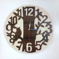 ساعت دیواری دکوراتیو چوبی ، تعداد محدود|ساعت دیواری و تزئینی|سمنان, |دیوار