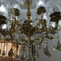 لوستر ۵ شاخه سنگین برنج