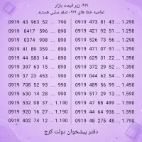 حراج سیم کارت ۰۹۱۹ صفر زیرقیمت - دفتر پیشخوان