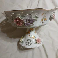 ظرف BAVARIE چینی گلدار اصل 24KT GOLD