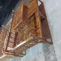 تخت سنتی چوبی شاهنشین کافه