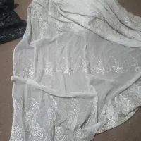 پرده گیپور حریر۹ متر چین شده دو نیم تا ۳ متر