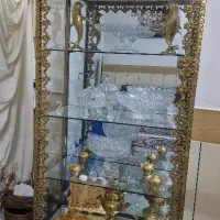 لوستر ویترین اسب گلدان دلفین برنز