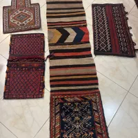 دستبافت انتیک خورجین، نمکدان و چنته قدیمی