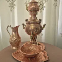سرویس کامل سماور مسی زغالی ضخیم