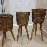 گلدان حصیری