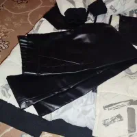 کاپشن و شلوار چرم