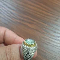 انگشتر دست ساز با نگین موزانایت روسی|زیورآلات و اکسسوری|آستارا, |دیوار