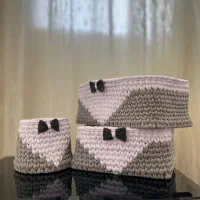 بافت سبدهای تریکو|صنایع دستی و سایر لوازم تزئینی|کنگاور, |دیوار